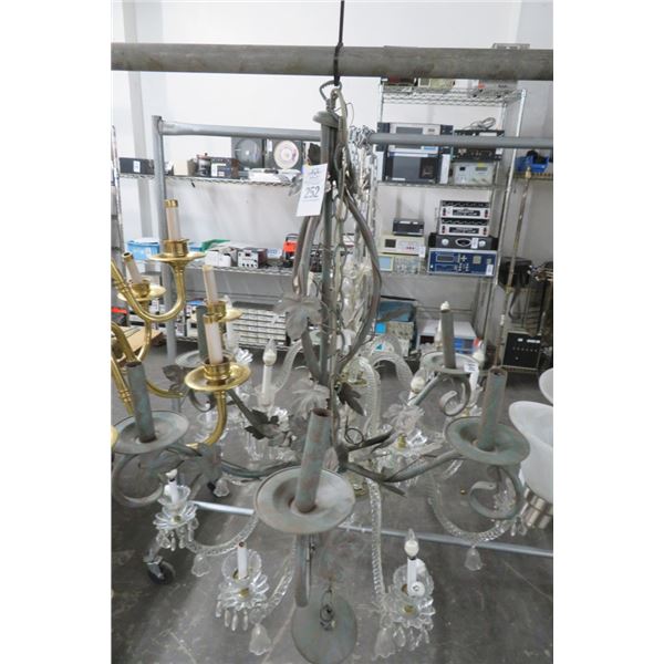 Mixed Medal Leaf Motif 6 Light Chandelier