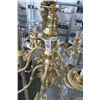 Image 2 : Brass 12 Light Chandelier