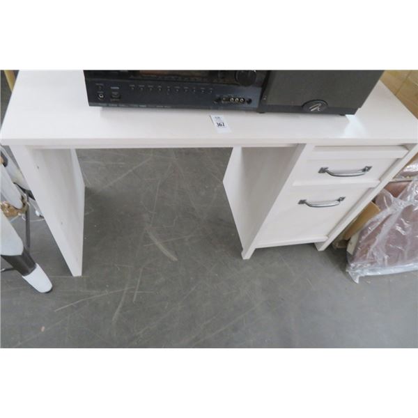 White 2 Drawer Desk