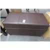 Image 1 : Brown Faux Leather Storage Trunk