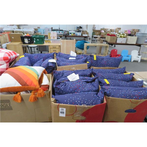 6-Box of Blue or Rainbow Indoor/Outdoor Pillows 6 x $