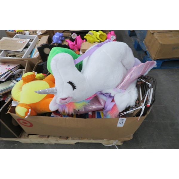 Box of Stuffed Animals, Tempera Paint Sets &