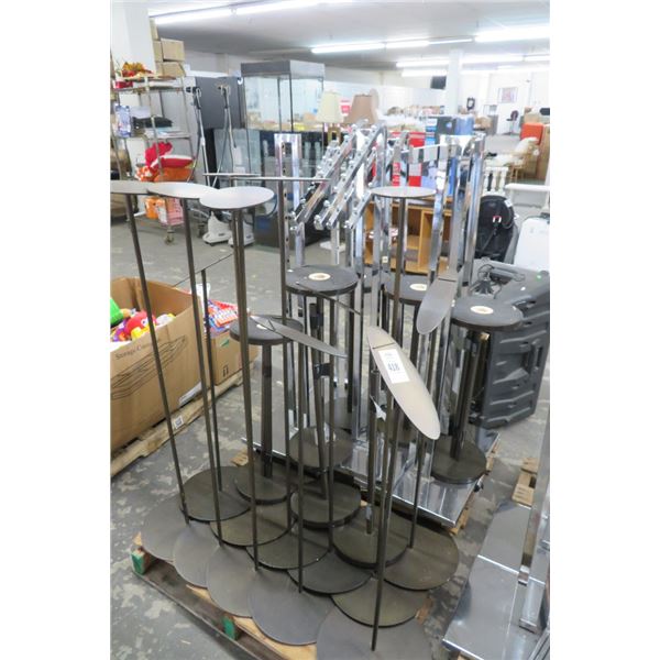 Lot of Brown & Chrome Garment Stands