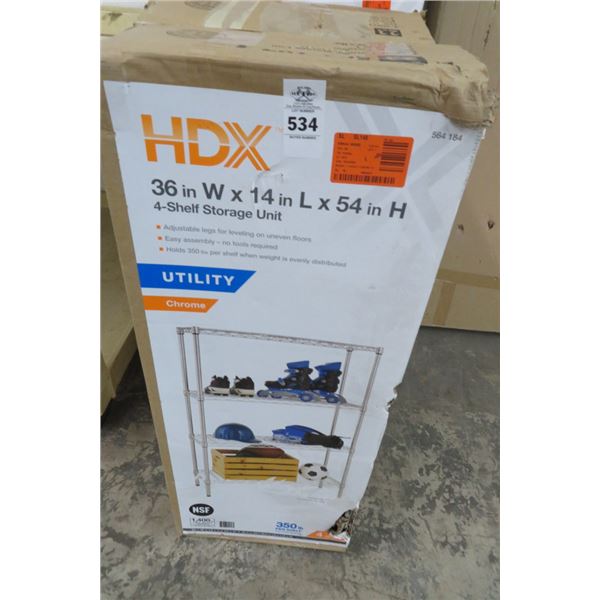 3-HDX 4 Shelf Storage Units - 3 X $