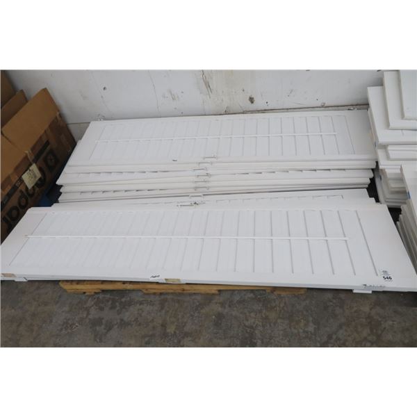 6-Louvered Window Shutters 73 1/2  x 17 1/2  - 6 X $