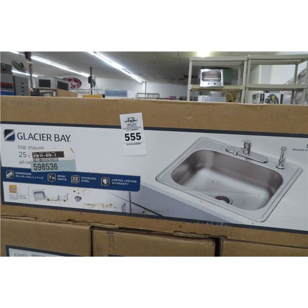 4-Glacier Bay 25" S/S Sinks - 4 X $