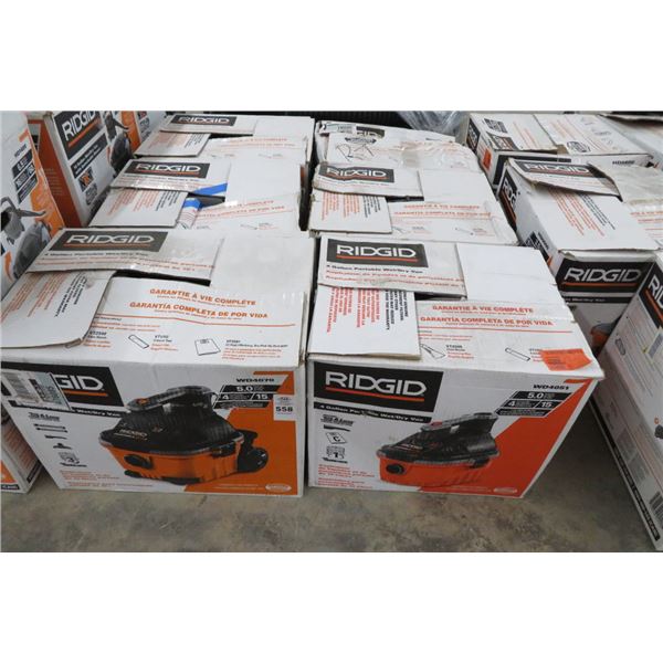 6-Ridgid 4 Gal. Wet/Dry Vac - 6 X $