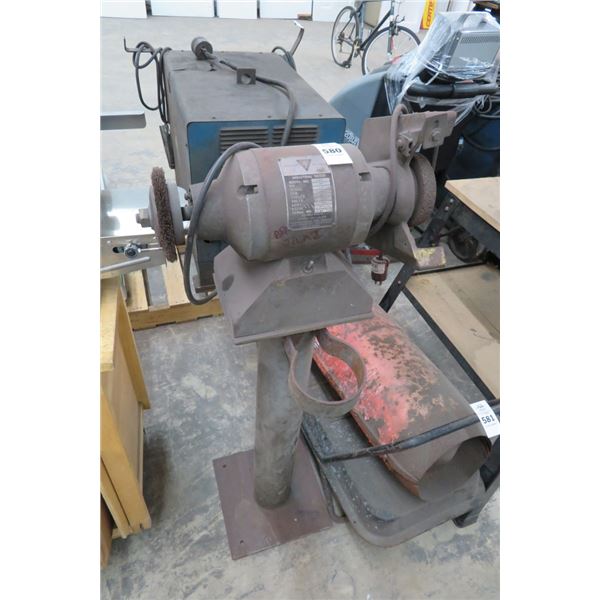 Chicago # 9875 Heavy Duty Pedestal Grinder