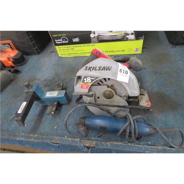 Skilsaw, Ryobi Detail Sander, Trodon Laminate Cutter