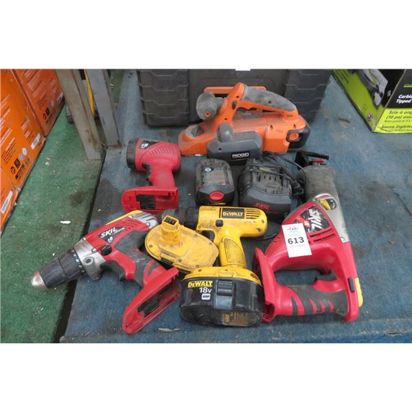 Cordless Drills, Flashlight, Sawzall, Planer