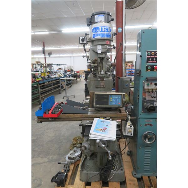 Jet 2 HP Turret Miling Machine w/Mitutoyo Linear