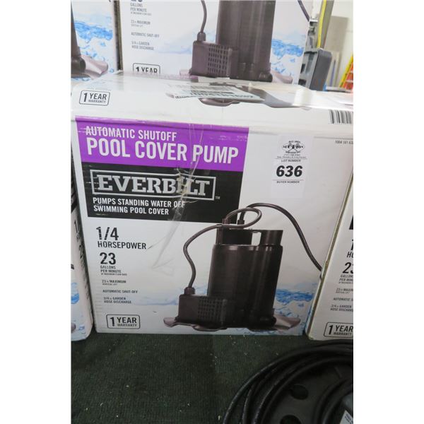 9-Everbilt 1/4 HP Pool Cover Pump - 9 X $