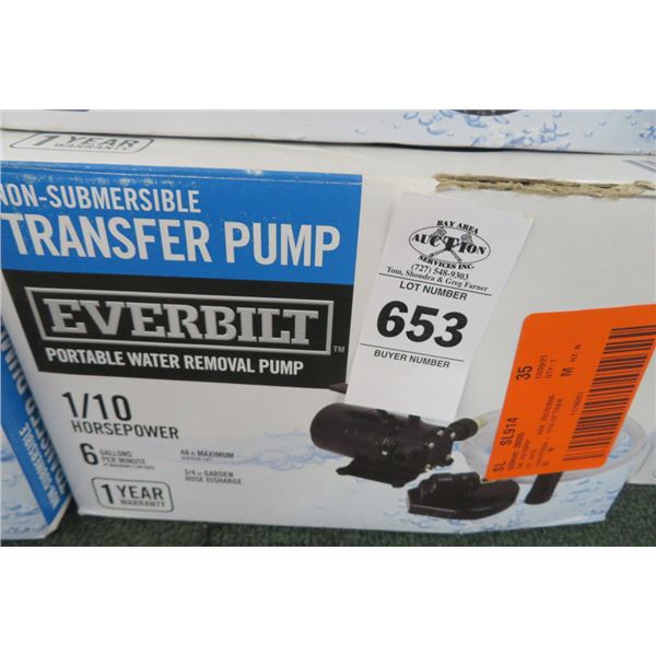 8-Everbilt 1/10 HP Transfer Pump - 8 X $