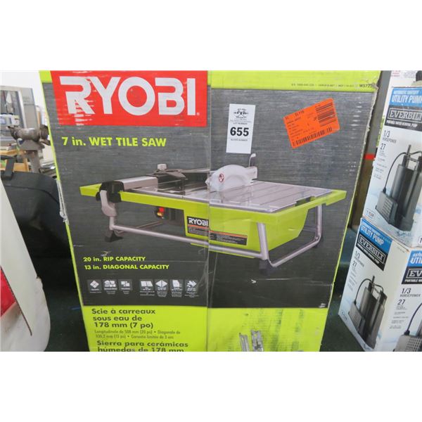 Ryobi 7  Wet Tile Saw