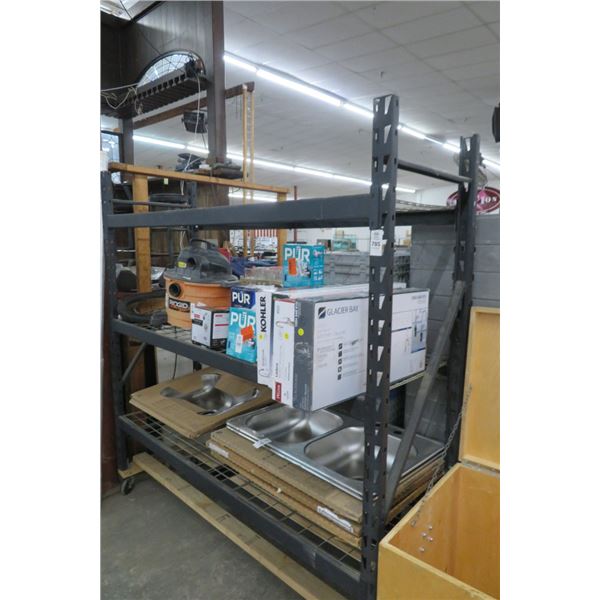 Heavy Duty Rolling 6' 3 Shelf Storage Rack