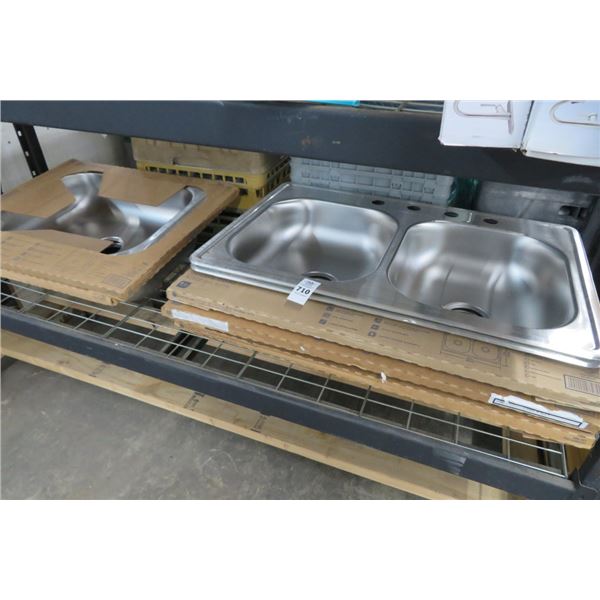 7-Glacier Bay Double or Single Basin Kitchen Sink - 7 X $