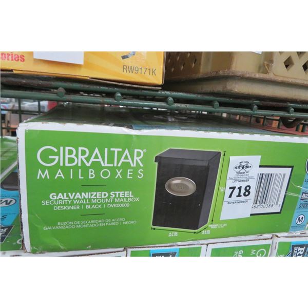 Gibraltar Black Pocket Mailbox