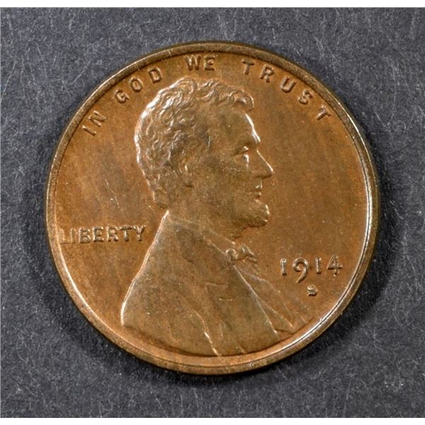 1914-S LINCOLN CENT BU BN