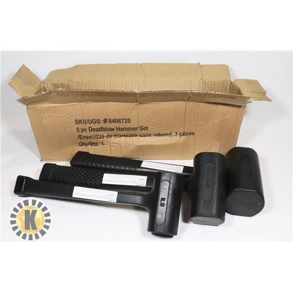NEW 3 PC DEAD BLOW HAMMER SET