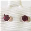 Image 1 : 10K YELLOW GOLD GARNET(0.5CT) EARRINGS