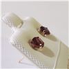 Image 2 : 10K YELLOW GOLD GARNET(0.5CT) EARRINGS