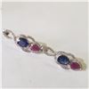 Image 2 : SILVER RHODIUM PLATED SAPPHIRE RUBY(6CT)