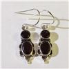 Image 1 : SILVER GARNET EARRINGS(~WEIGHT 3.48G)