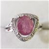 Image 1 : SILVER RHODIUM PLATED RUBY(1.6CT)  RING (~SIZE 7)