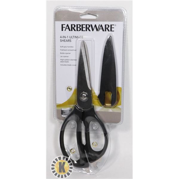 NEW FAREBERWARE 4 IN 1 ULTIMATE SHEARS