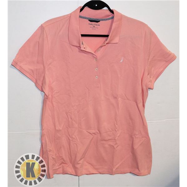 WOMENS NAUTICA  XXL SALMON  POLO SHIRT