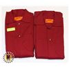 Image 1 : 2 PAIRS OF RED ONE-PIECE COVERALLS - SIZE 36