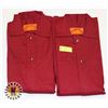 Image 1 : 2 PAIRS OF RED ONE-PIECE COVERALLS - SIZE 36