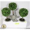 Image 1 : LOT OF 3 INDOOR ROUND TOPIARY ARRANGEMENTS