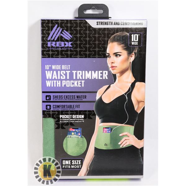 NEW 10" WIDE WAIST TRIMMER BELT WITH BUILT IN