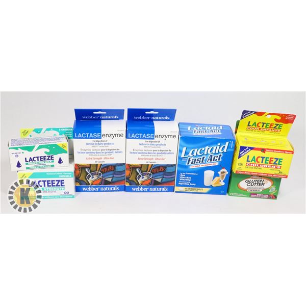 BUNDLE OF ASSORTED LACTASE ENZYMES