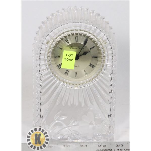 PRINCESS HOUSE CRYSTAL MANTLE CLOCK