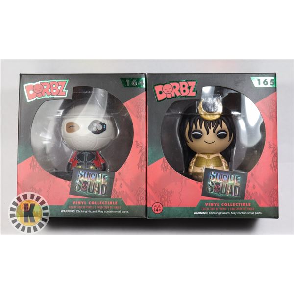 TWO SUICIDE SQUAD DORBZ FIGURES