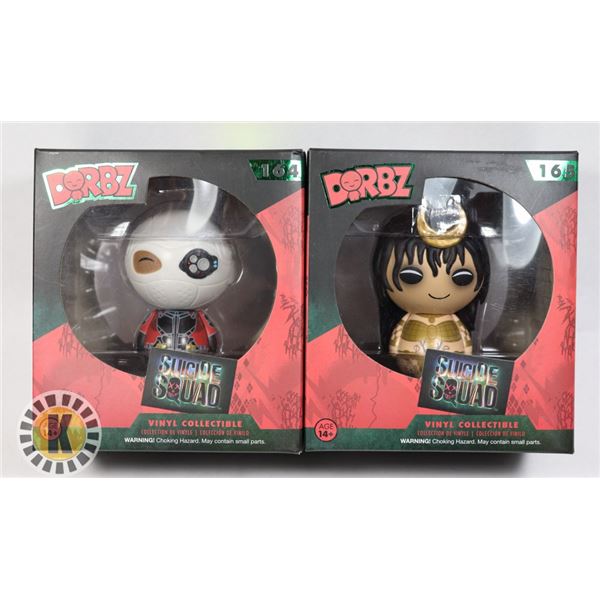 TWO SUICIDE SQUAD DORBZ FIGURES