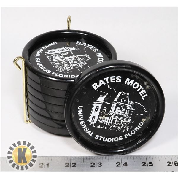 SET OF 8 BATES MOTEL UNIVERSAL STUDIOS COASTERS