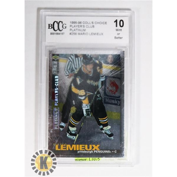 95/96 UD COLL'S CHOICE MARIO LEMIEUX PLATINUM #256