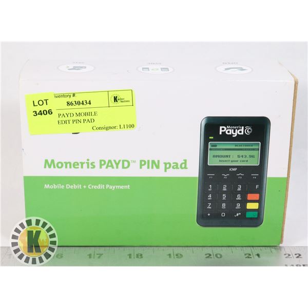 MONERIS PAYD MOBILE DEBIT/CREDIT PIN PAD