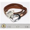 Image 1 : BROWN WRAP BRACELET SILVER TONE BUCKLE