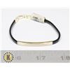 Image 1 : LADIES SLIM ID SILVER/BLACK BRACELET