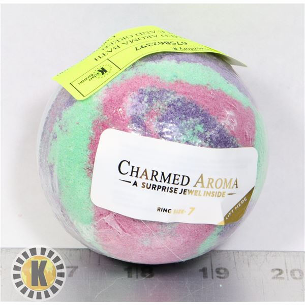 NEW CHARMED AROMA BATH BOMB, PURPLE AND GREEN