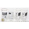 Image 1 : LOT OF 4 CANADIAN NEWSPAPER THEMED GLASSES