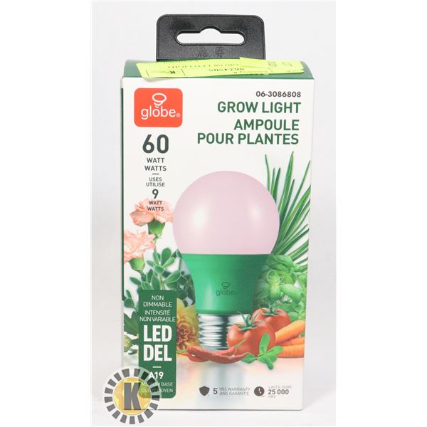 NEW LED GROW LIGHT BULB (USES 9 WATTS)