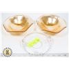 Image 1 : 2 SETS OF CARNIVAL GLASS CANDY DISH