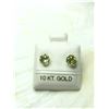 Image 1 : 10K YELLOW GOLD PERIDOT(1.2CT) EARRINGS