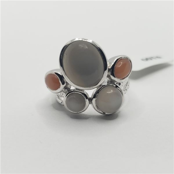SILVER MOONSTONE(8CT) RING