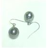 Image 1 : SILVER GENUINE TAHITIAN PEARLS 10-11MM  EARRINGS